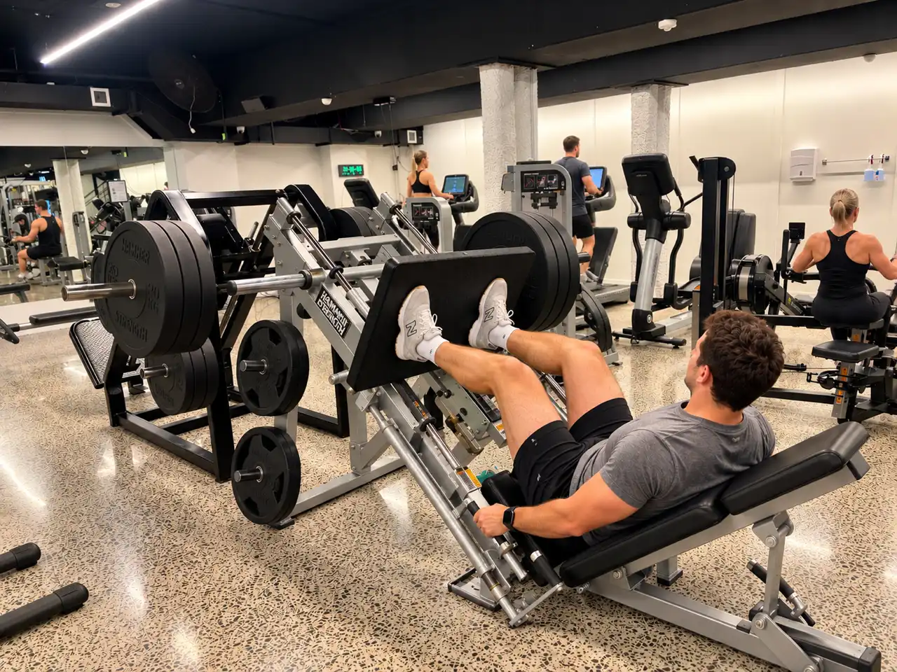 Leg press machine at Sorrento Gym - Professional lower body strength training equipment